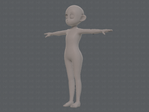 base mesh girl characterv12 3Dモデル