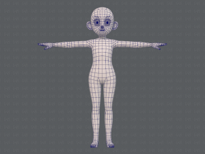base mesh girl characterv12 3Dモデル