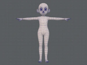base mesh girl characterv12 3D Model
