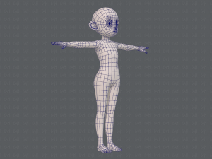 base mesh girl characterv12 3Dモデル