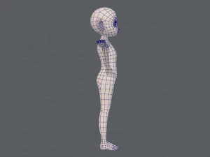 base mesh girl characterv12 3D Model