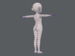 base mesh girl characterv12 3Dモデル