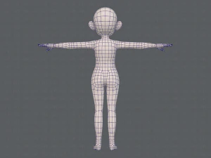 base mesh girl characterv12 3D Model