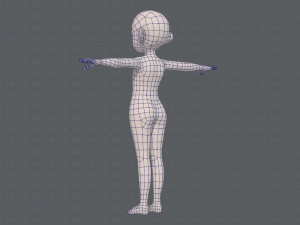 base mesh girl characterv12 3Dモデル