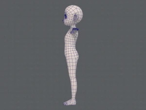 base mesh girl characterv12 3D Model