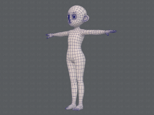 base mesh girl characterv12 3Dモデル