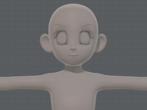 base mesh girl characterv12 3Dモデル