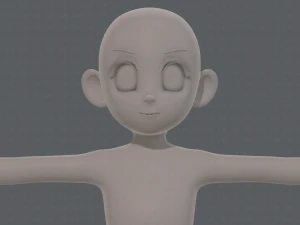 base mesh girl characterv12 3D Model