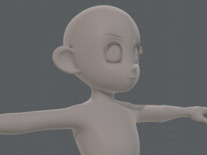 base mesh girl characterv12 3Dモデル