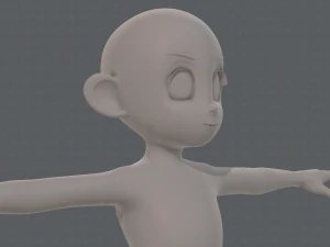 base mesh girl characterv12 3D Model