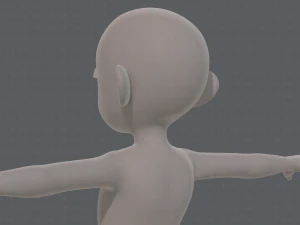 base mesh girl characterv12 3D Model