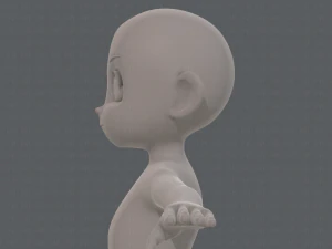 base mesh girl characterv12 3D Model