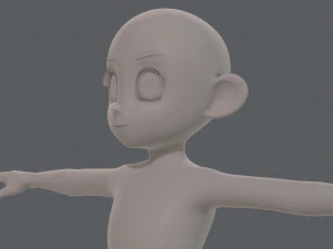 base mesh girl characterv12 3D Model
