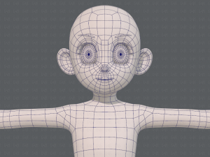 base mesh girl characterv12 3Dモデル