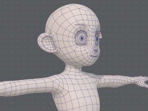 base mesh girl characterv12 3Dモデル