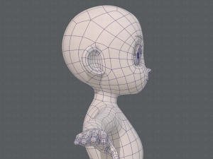 base mesh girl characterv12 3Dモデル