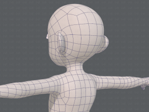 base mesh girl characterv12 3Dモデル