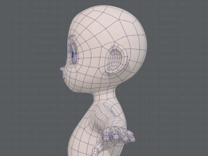 base mesh girl characterv12 3Dモデル
