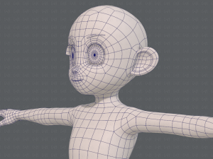 base mesh girl characterv12 3Dモデル