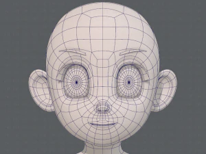 base mesh girl characterv12 3D Model