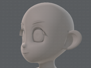 base mesh girl characterv12 3Dモデル