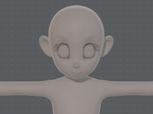 base mesh girl characterv12 3Dモデル