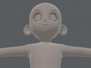 base mesh girl characterv12 3Dモデル