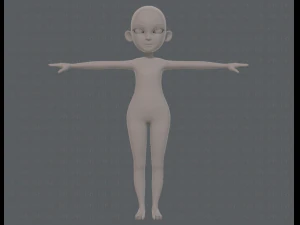 base mesh girl characterv13 3D Model