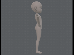 base mesh girl characterv13 Model 3D
