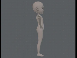 base mesh girl characterv13 3D Model