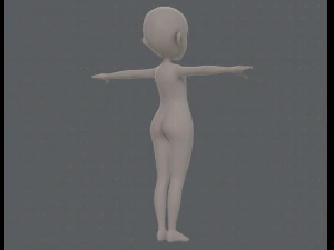 base mesh girl characterv13 3D Model
