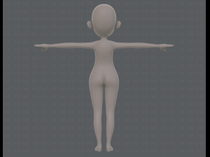 base mesh girl characterv13 Model 3D