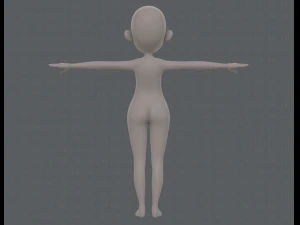 base mesh girl characterv13 3D Model