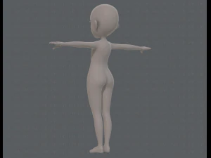 base mesh girl characterv13 3D Model