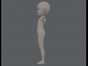base mesh girl characterv13 Model 3D
