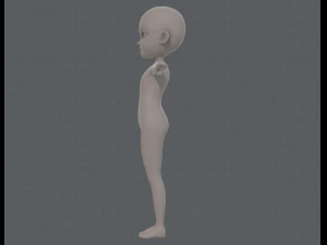 base mesh girl characterv13 3D Model