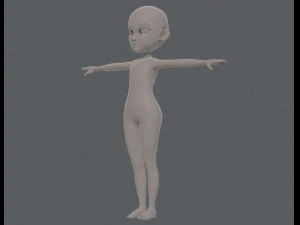 base mesh girl characterv13 3D Model