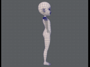 base mesh girl characterv13 Model 3D