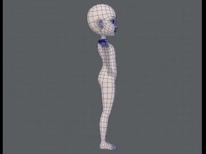 base mesh girl characterv13 3D Model