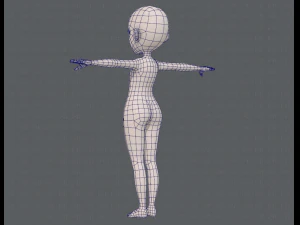 base mesh girl characterv13 3D Model