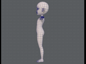 base mesh girl characterv13 Model 3D