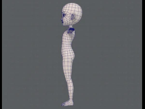 base mesh girl characterv13 3D Model
