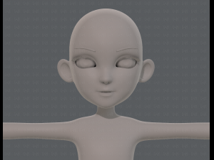 base mesh girl characterv13 Model 3D