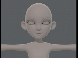 base mesh girl characterv13 3D Model