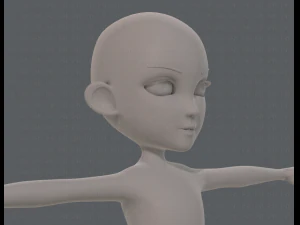 base mesh girl characterv13 3D Model