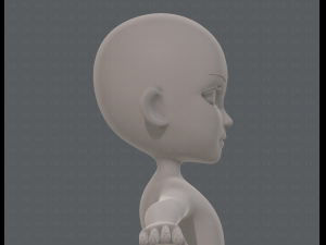 base mesh girl characterv13 Model 3D