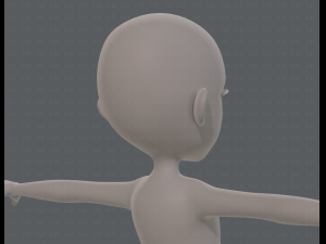 base mesh girl characterv13 Model 3D