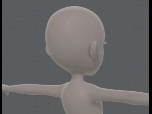 base mesh girl characterv13 3D Model