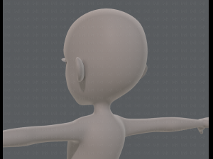 base mesh girl characterv13 Model 3D