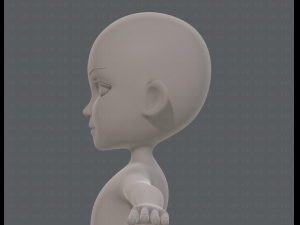 base mesh girl characterv13 Model 3D